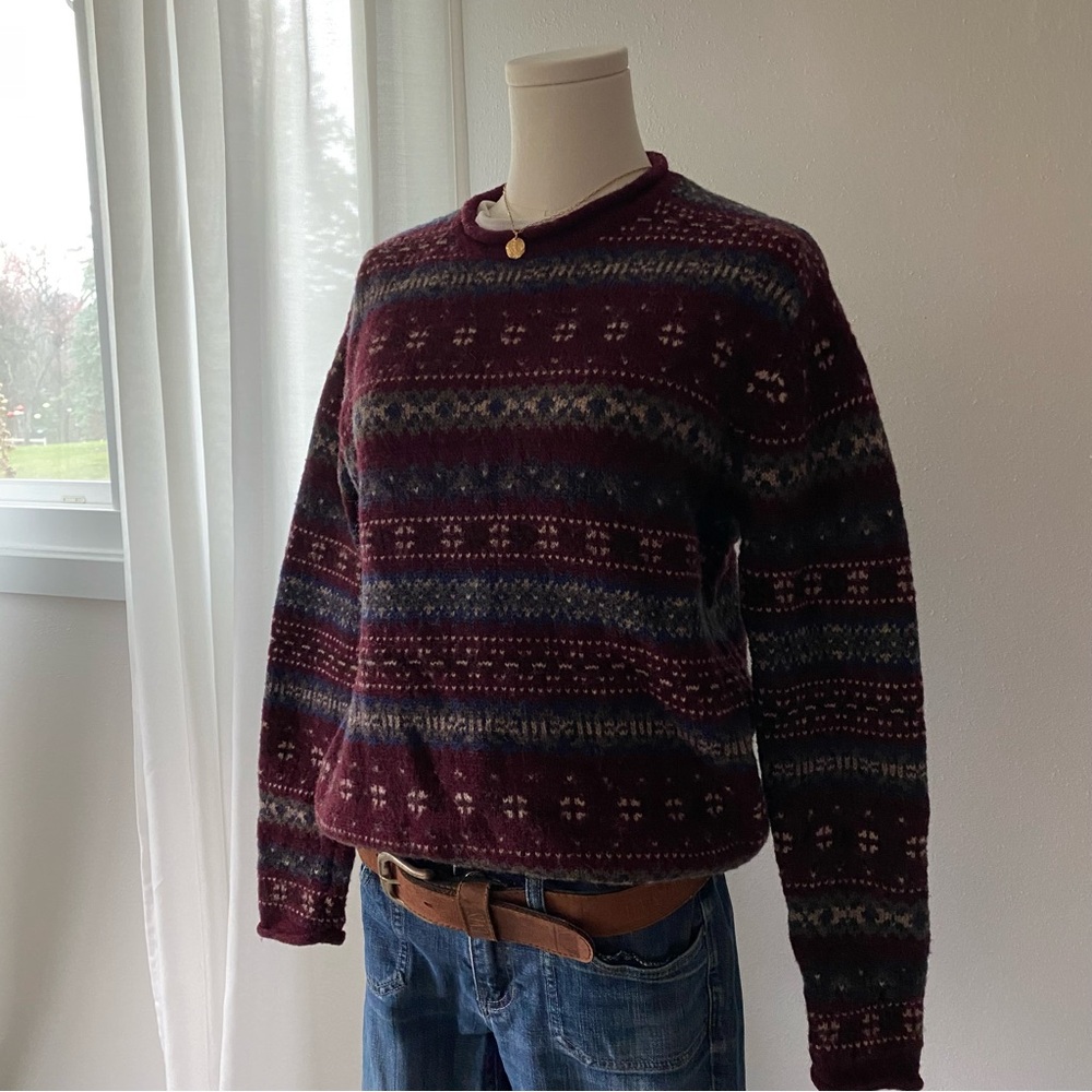 Eddie Bauer Multicolor Crew Neck Sweater
